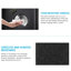 Évier de cuisine en quartz 13,38 po x 17,68 po - Amortissement thermique et phonique à porter avec grille à crépine à surface noire et grattoir