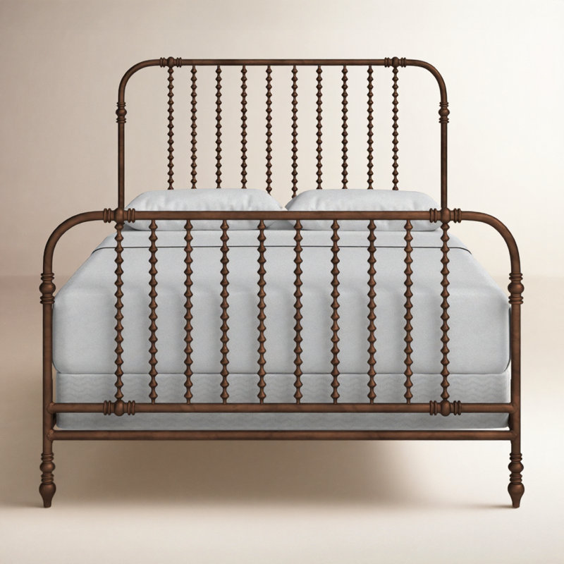 Earling Metal Spindle Bed, Queen