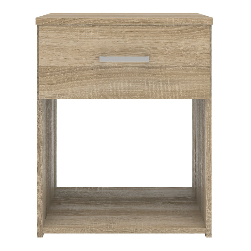 Orval 37.6 cm W Bedside Table, Oak