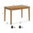 Celeste 5 Pieces Antique Natural Oak Wood Rectangular Dining Set 