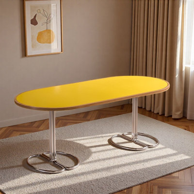 Bureau pratique et exquis jaune vif