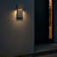 Applique murale d'extérieur à DEL 1 lumière intégrée moderne simple 10W / 13W avec capteur Dusk To Dawn en noir mat pour patio-889663245