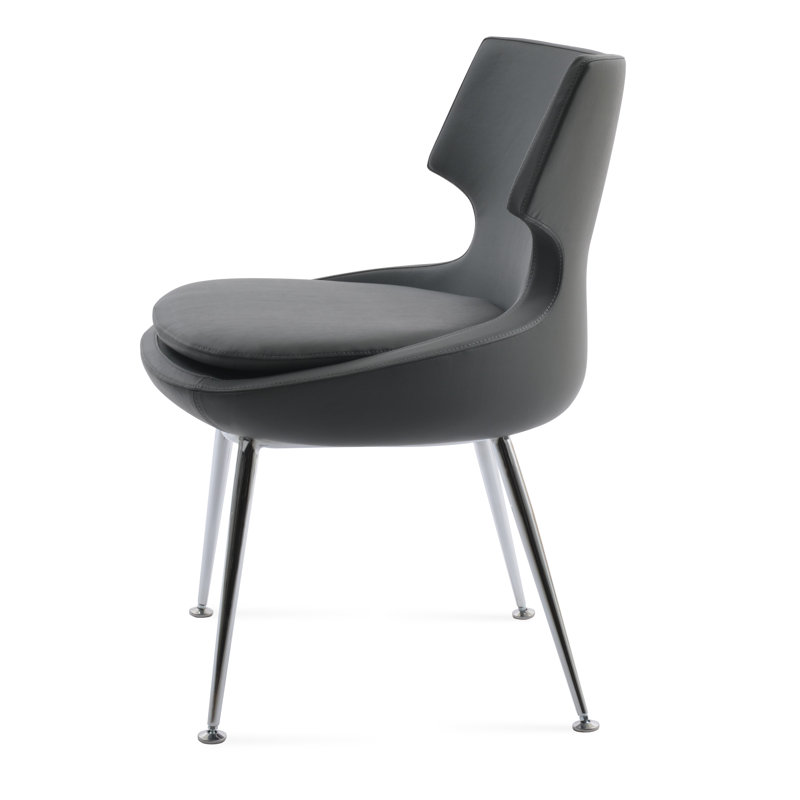 Chaise en métal Patara, Gris