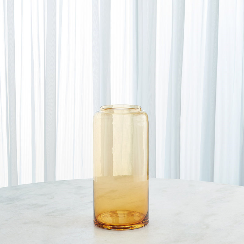 Datum Vase-Caramel-Lg, 15.5" H x 7.25" W x 7.25 D