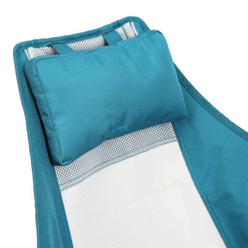 Chaise de camping bleue, pliable et portable avec dossier inclinable, pour l'extérieur, 2 pièces, dossier réglable.
