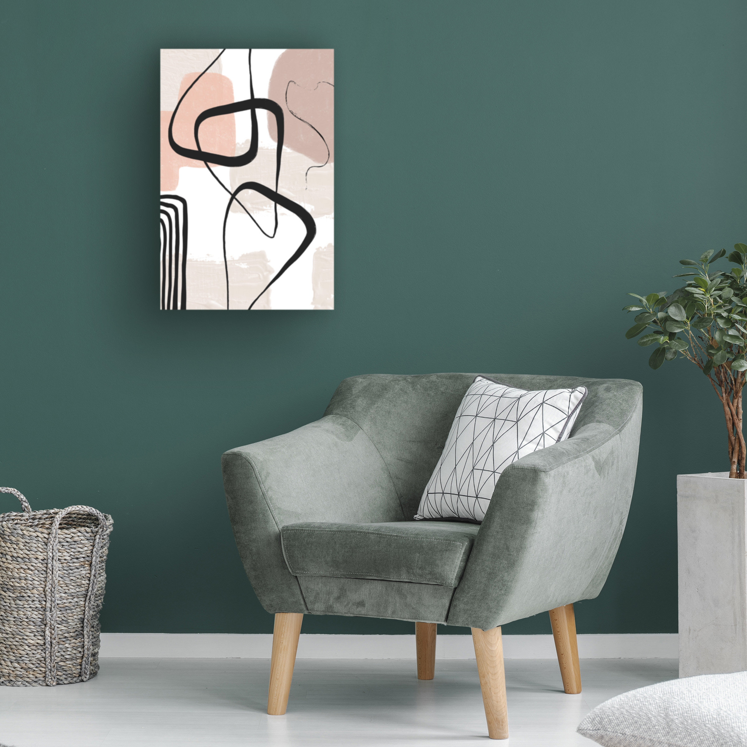 Wrought Studio Sally Ann Moss Smooth Shapes 1 Canvas Art | Wayfair