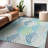 Premium Machine Washable Prisco Teal Rug-1420750329