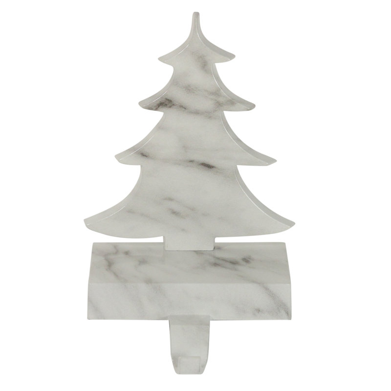 Porte-chaussette de Noël 8 po blanc et noir