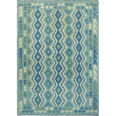 Modern Flatweave Nazy Blue Rug