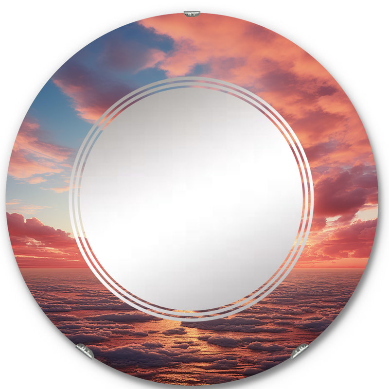 Diorios - Miroir mural rond, 24 po x 24 po