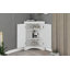 Armoire de rangement blanche triangulaire avec tablettes réglables, armoire de plancher autoportante pour la cuisine à domicile-1511657958