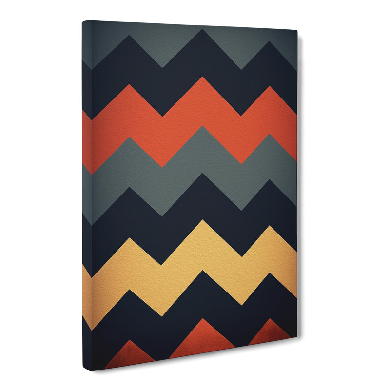 Chevrons Minimalism No.3 - Wrapped Canvas, 60cm H x 40cm W x 3cm D