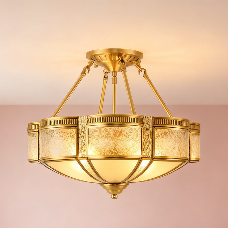 4 - Light Modern 17.7" Blossom Semi Flush Mount Chandelier