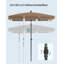 Burdzel Rectangular Market Parasol-24857056-24857057