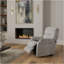 Fauteuil relevable moelleux en tissu colombe Lucie