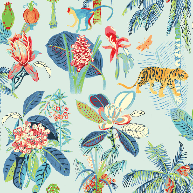 Tommy Bahama Heavenly Kindgom Aegean Peel & Stick Wallpaper, Aegean
