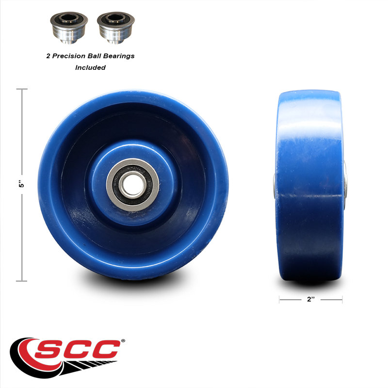 Solid Polyurethane Wheel Only with Ball Bearing