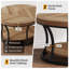 Table basse ronde avec rangement, table de cocktail à 2 niveaux-877331255