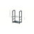 Hagenah Metal Log Rack 2 Tires with Fireplace Tool Set