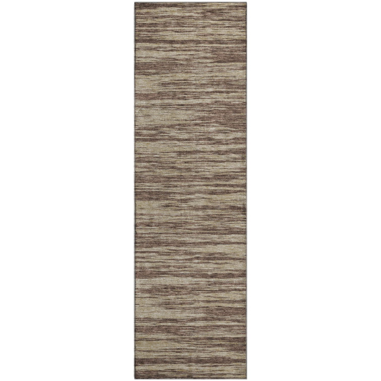 Premium Machine Washable Prisco Brown Rug