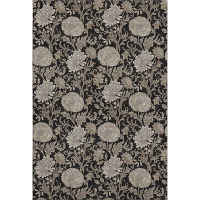 Premium Machine Washable Prisco Black Rug