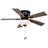 42 in. Black Indoor Low Profile Flush Mount Transitional Ceiling Fan with Reversible Brown Hickory-Black Hickory Blades, LED Light Kit and Pull Chain, 3 Speeds, Frosted White Glass Shade-826518422-826518423