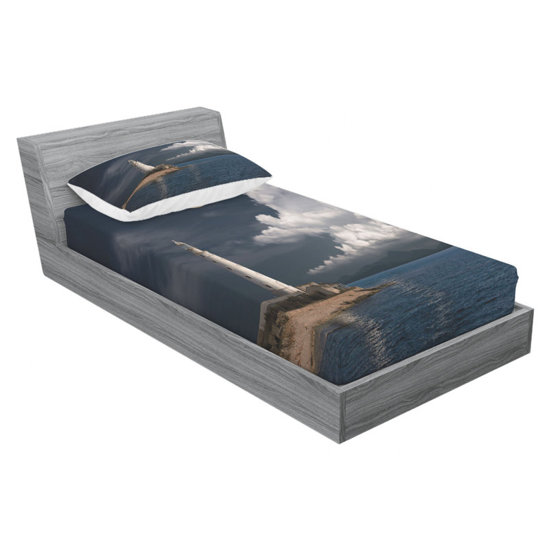 Microfiber Sheet Set, Twin Sheet Set with Fitted Sheet