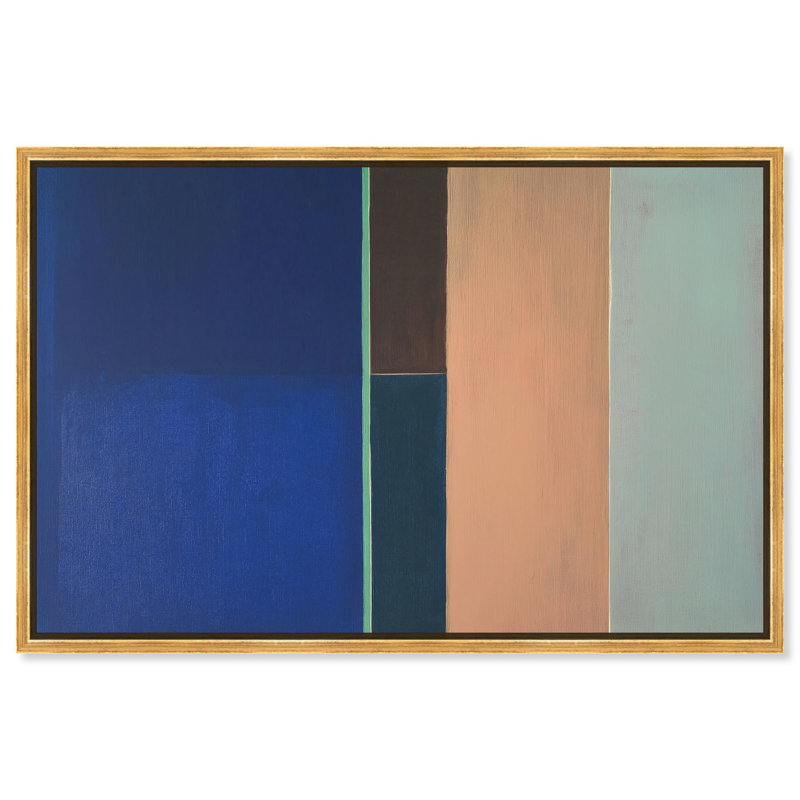Oliver Gal Inside the Edge Abstract - Heavy Gel Top Coat Framed Canvas Art, 37" H x 55" W, Brown