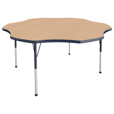 60" x 60" Flower T-Mold Activity Table with Adjustable Legs