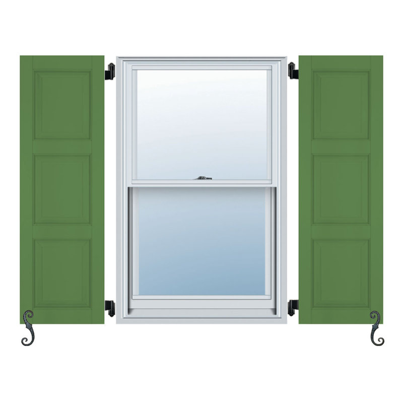 Atlantic Raised Panel Shutters, Pine, 18", 32"