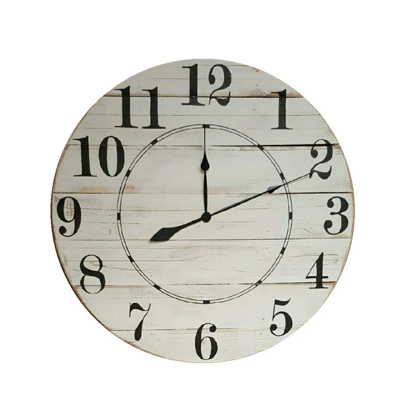 Ayanna Solid Wood Wall Clock, Medium