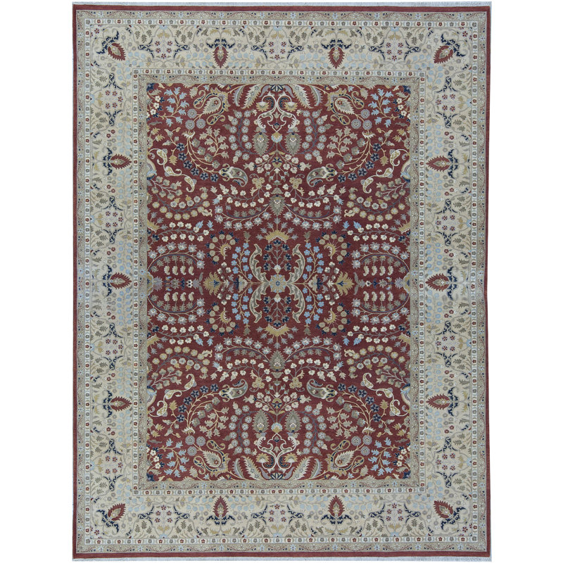 Tapis rouge noué à la main de haute qualité