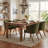 Modern Dining Chairs, Upholstered Fabric Side Chair With Wooden Legs For Kitchen And Dining Room, Green-503267300-503266232
