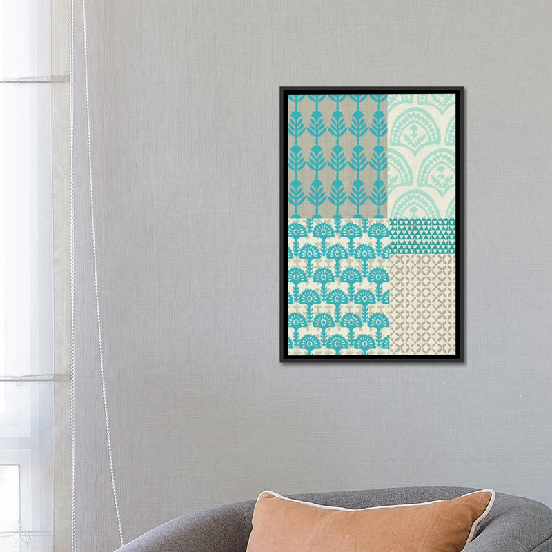 «Pool I», impression sur toile tendue, H 26 po x l 18 po x P 1,5 po, Toile avec cadre noir, Pas de tapis