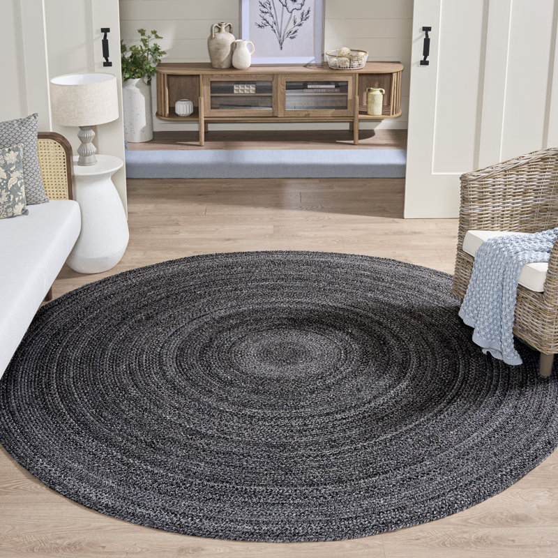 Tapis performance tissé à plat Chirag, Rond 8 pi