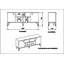 Buffet console de 70,87 po de largeur