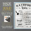 «Rules of the Bathroom», reproduction encadrée - bois massif-526676372-526676380