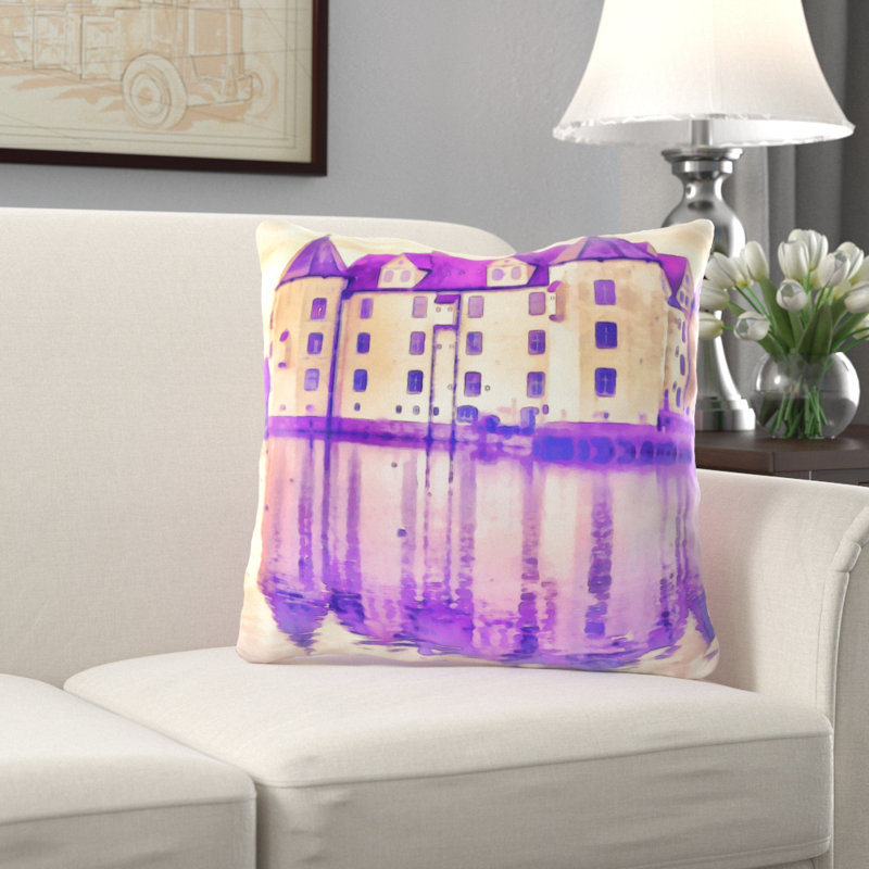 Coussin décoratif Alvey, Microsuède, Intérieur