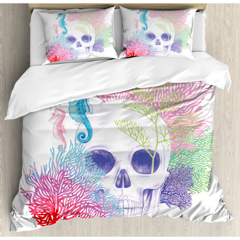 Animal Coastal Polyester Duvet Cover, Queen