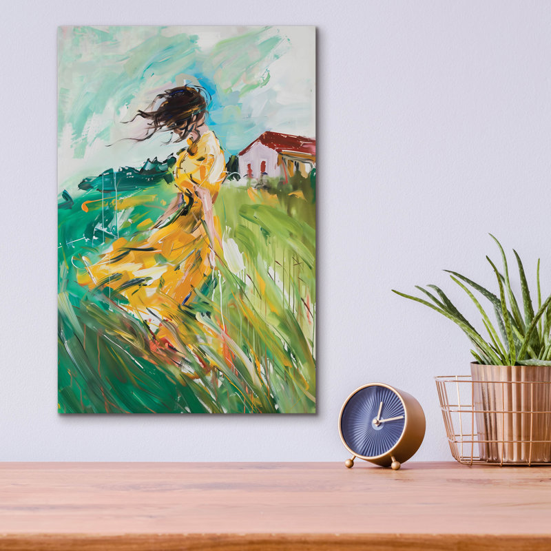 Art mural en verre épique «Stormy Fields» par Andreas Magnusson, H 16 po x l 12 po x P 0,13 po