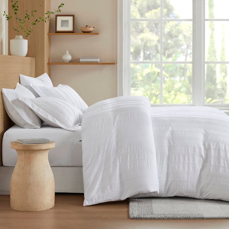 Ensemble de housse de couette 3 pièces, Queen Sheet Set + 2 Additional Pieces, White