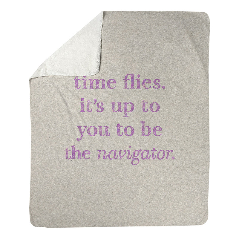 Sewn Throw Blanket, 50" W x 60" L, White/Violet, Medium