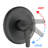 Drill- Stainless Steel Slide Bar Shower With Matte Black Two Heads And 7 Options 26" Slider 7-Setting