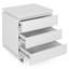 Haeli 50cm W Stainless Steel Bedside Table
