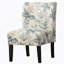 Fauteuil d'appoint contemporain en tissu imprimé, feuilles bleues