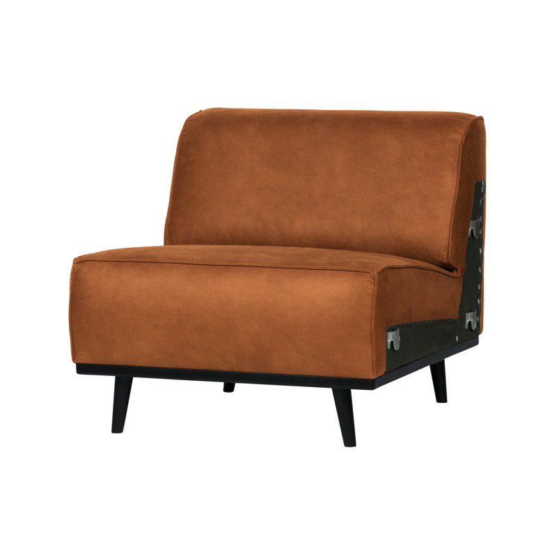 Upholstered Slipper Chair, Brown