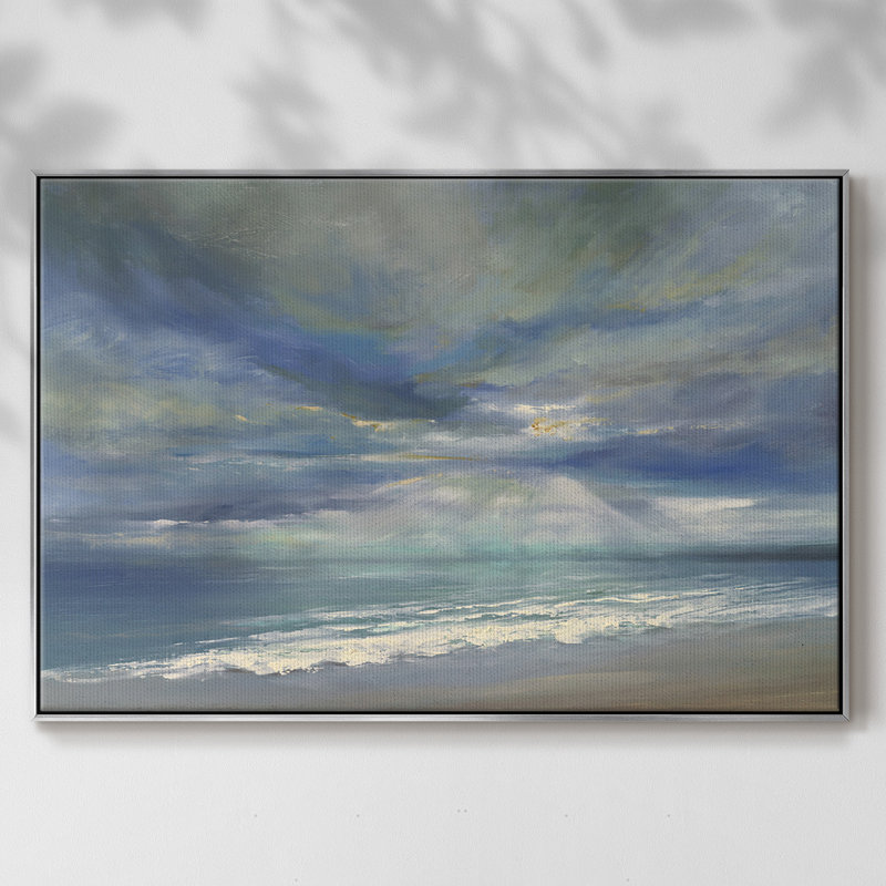 God Rays, reproduction d'art sur toile, Argent, H 27 po x l 41 po x P 2 po