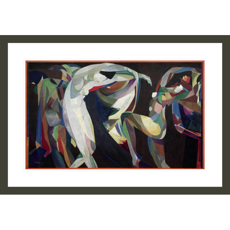 «Dances» par Arthur Bowen Davies - estampe numérique encadrée, H 20,44 po x l 29,5 po