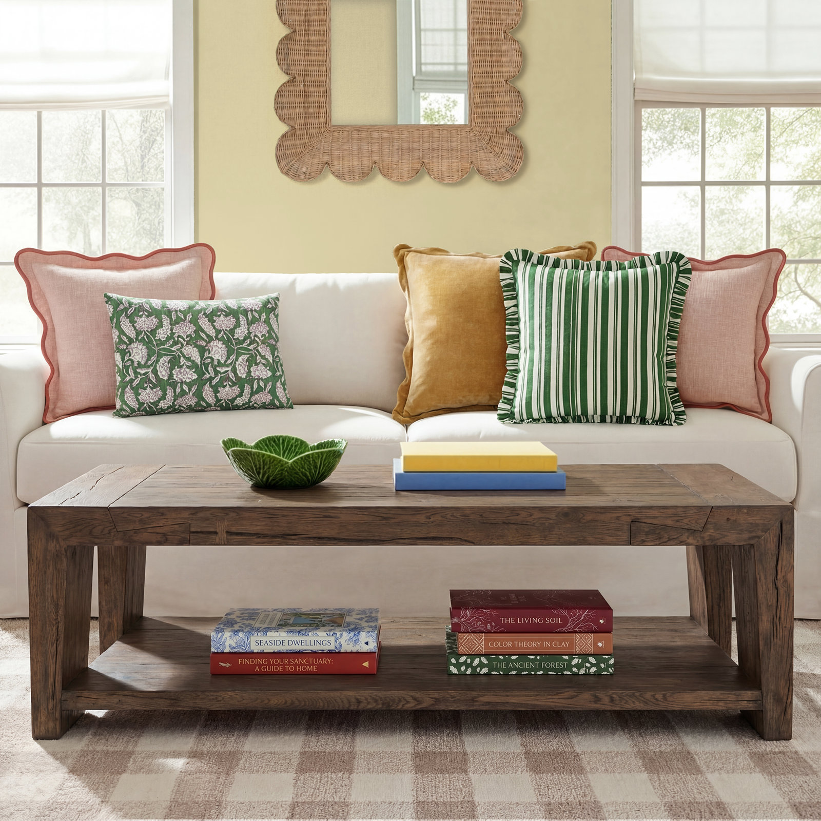 Alena Reclaimed Oak Coffee Table, Brown