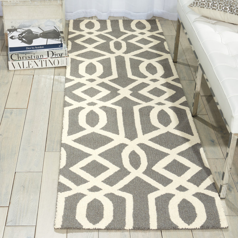 Acevedo Geometric Wool Hand Woven Area Rug, Runner 69 x 229cm